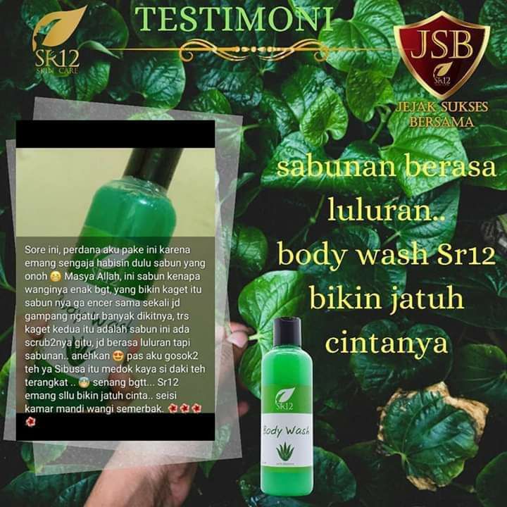 Hayoooo... siapa yang mau mandi berasa luluran..? Cungggg☝️Sabun cair nya SR12 ini  berasa SPA di salon-salon mewah,  di lengkapi butiran scrub yg lembut sehingga daki dan noda pada rontok terangkat, tidak menjanjikan tapi membuktikan bahwa kulit tampak segar, cerah, sehat alami, bening  semriwinggg 🌸🌸🌸🌿🌿🌿Mandi segerrrrrr dengan BodyWash SR12 💦💦💦Yok segera kepoin ya temans.. dan order segera..Stock menipis...🤩🚀🚀 GerceepReady kemasan baru model pump and tubeWA/Telegram 👉 0821-5799-8873AGEN RESMI SR12 HERBAL SKINCARE BALIKPAPAN, KAL-TIMMampir yuk ke tokpedku atau shopeeku 👇tokopedia.com/sr12balikpapanAtaushopee.co.id/agenresmisr12Bisa pakai voucher free ongkir dan bisa COD juga lo... GERCEEP🎉Hayoooo... siapa yang mau mandi berasa luluran..? Cungggg☝️Sabun cair nya SR12 ini  berasa SPA di salon-salon mewah,  di lengkapi butiran scrub yg lembut sehingga daki dan noda pada rontok terangkat, tidak menjanjikan tapi membuktikan bahwa kulit tampak segar, cerah, sehat alami, bening  semriwinggg 🌸🌸🌸🌿🌿🌿Mandi segerrrrrr dengan BodyWash SR12 💦💦💦Yok segera kepoin ya temans.. dan order segera..Stock menipis...🤩🚀🚀 GerceepReady kemasan baru model pump and tubeWA/Telegram 👉 0821-5799-8873AGEN RESMI SR12 HERBAL SKINCARE BALIKPAPAN, KAL-TIMMampir yuk ke tokpedku atau shopeeku 👇tokopedia.com/sr12balikpapanAtaushopee.co.id/agenresmisr12Bisa pakai voucher free ongkir dan bisa COD juga lo... GERCEEP🎉