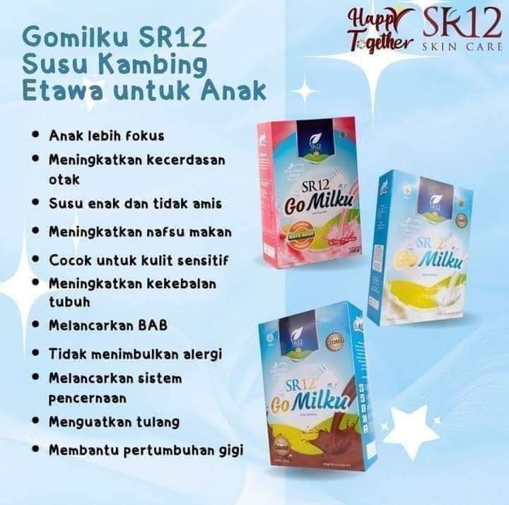 🌿🥛Alergi susu sapi ? yuk minum susu kambing SR12 GoMilku aja ☺️Meskipun susu sapi dan susu kambing sama sehatnya, susu kambing tidak mengandung protein kompleks penyebab alergi sehingga aman digunakan untuk mengidap alergi susu sapiSelain itu, kandungan ikan gabus, daun kelor, dan madu membuat Susu Kambing SR12 memiliki banyak manfaat untuk kesehatan tubuhYuk sedia Susu Kambing SR12 Gomilku dirumah 😃🌿🥛Rasanya Nikmat, Gurih, manis nya pas dari Madu sebagai pemanis alami, tidak mengandung gula pasir, oiya yang nggak kalah penting adalah TIDAK BAU AMIS/TIDAK PRENGUSReady WA/Telegram: 0821-5799-8873AGEN RESMI SR12 HERBAL SKINCARE BALIKPAPAN KAL-TIMMampir yuk⤵️shopee.co.id/agenresmisr12Atautokopedia.com/agenresmisr12balikpapan____Bisa pakai voucher free ongkir& bisa COD