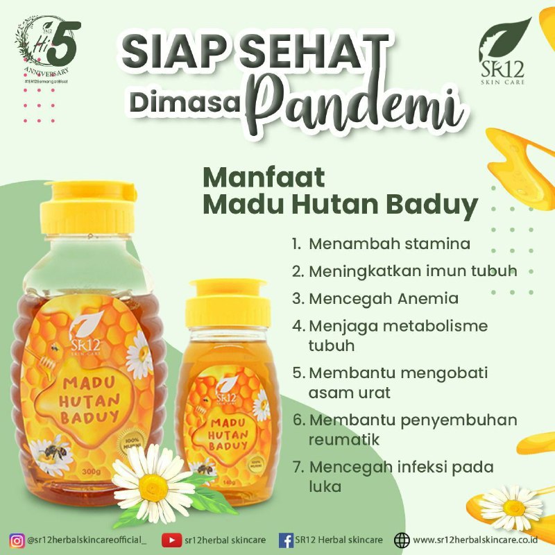 Madu Hutan Baduy SR12 ini asli diambil dari lebah liar yang hidup di hutan Baduy, bukan dari lebah ternak lo ya...🤗 jadi keaslian dan khasiat nya tetap terjaga karena lebah liar ini menghisap nextar dari berbagai jenis bunga liar yang hidup dihutan Baduy, sehingga madu asli Hutan Baduy SR12 ini berbeda dengan madu asli lainnya, manis nya ENAK tidak bikin ENEK,  ASLI TANPA CAMPURAN APAPUN🤩Yuk segera di incip-inciip ...rasakan sensasi dan khasiatnya.TOP MARKOTOP 👍👍👍Pastikan udah tersedia di rumahnya  ya bunda💐Ready STOCK🤩 🍯140 gram 🍯300 gramWa/telegram 👉0821-5799-8873AGEN RESMI SR12 HERBAL SKINCARE BALIKPAPAN, KAL-TIMMampir ke shopeeku yuk👇shopee.co.id/agenresmisr12Atau tokopedia.com/sr12balikpapanDapatkan harga terbaik sesuai katalog dan bisa gunakan voucher free ongkir dan bisa COD juga lo..🎉Madu Hutan Baduy SR12 ini asli diambil dari lebah liar yang hidup di hutan Baduy, bukan dari lebah ternak lo ya...🤗 jadi keaslian dan khasiat nya tetap terjaga karena lebah liar ini menghisap nextar dari berbagai jenis bunga liar yang hidup dihutan Baduy, sehingga madu asli Hutan Baduy SR12 ini berbeda dengan madu asli lainnya, manis nya ENAK tidak bikin ENEK,  ASLI TANPA CAMPURAN APAPUN🤩Yuk segera di incip-inciip ...rasakan sensasi dan khasiatnya.TOP MARKOTOP 👍👍👍Pastikan udah tersedia di rumahnya  ya bunda💐Ready STOCK🤩 🍯140 gram 🍯300 gramWa/telegram 👉0821-5799-8873AGEN RESMI SR12 HERBAL SKINCARE BALIKPAPAN, KAL-TIMMampir ke shopeeku yuk👇shopee.co.id/agenresmisr12Atau tokopedia.com/sr12balikpapanDapatkan harga terbaik sesuai katalog dan bisa gunakan voucher free ongkir dan bisa COD juga lo..🎉