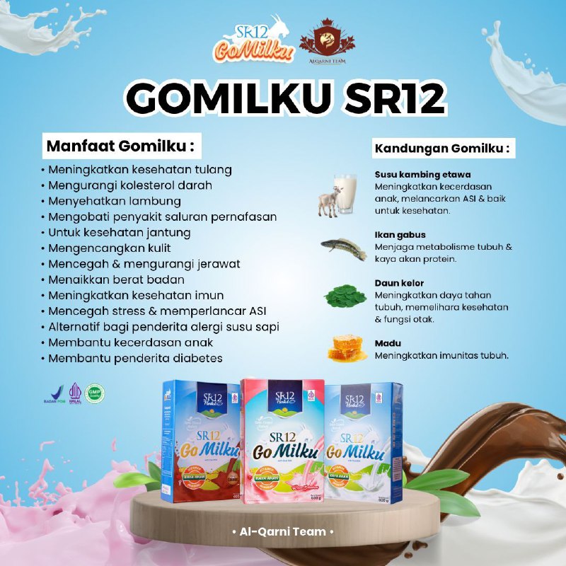 Mengapa Susu GOMILKU SR12 Tidak Kental ?Karena GOMILKU Tidak menggunakan Pengental, pengemulsi ataupun pemanis buatan  seperti pada umumnya. Jadi murni kandungan sesuai yg tertera pada kemasan yaitu:🌿🥛Susu Kambing Etawa🌿🥛Madu🌿🥛Daun Kelor🌿🥛Ikan GabusDia memang BEDA, beda dgn yg lainnya. Karena dia TERISTIMEWA, Tidak Amis, Tidak Bau PRENGUS,  lebih Gurih, manisnya pas👌 Tanpa gulaManisnya didapat dari MADU sebagai pemanis alamiMAKNYOSS🥛😋Ready semua varian kemasan dan ukuran🌿🌿🌿🌿🌿🌿🌿🌿🌿🌿Dapatkan di sini yah ⤵️ ⤵️ ⤵️ shopee.co.id/agenresmisr12Atautokopedia.com/agenresmisr12balikpapan-------Bisa pake voucher FREE ONGKIR juga bisa COD juga lo.Khusus wilayah Balikpapan bisa pilih pengiriman instan yah InsyaAllah langsung nyampe beberapa menit saja 👌WA/Telegram: 0821-5799-8873AGEN RESMI SR12 HERBAL SKINCARE BALIKPAPAN KAL-TIM