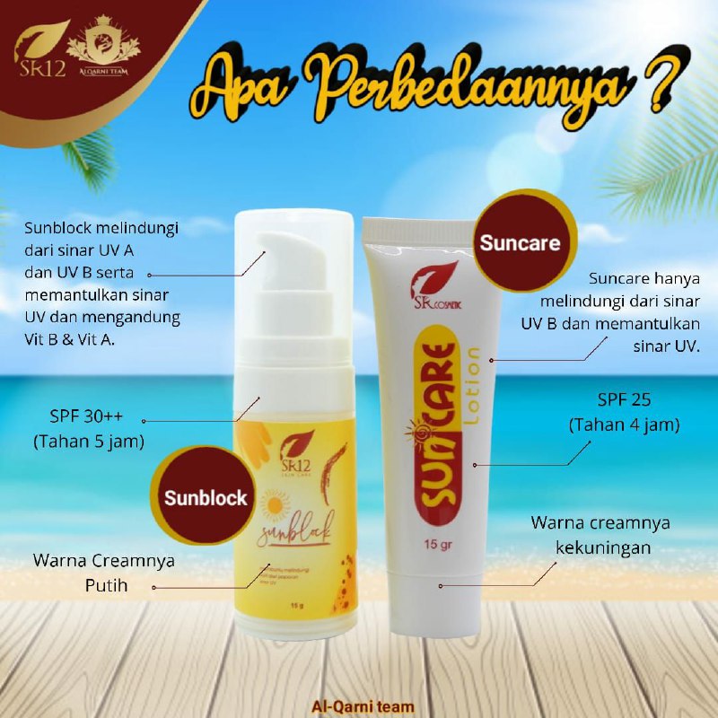 Na..kalau yang ini dua-duanya mampu melindungi kulit wajahmu dari sengatan/pengaruh buruk sinar matahari lo, mencegah penuaan dini, cegah kanker kulit juga ya, kabar baiknya sunblock/suncare ini juga mampu memudarkan flek hitam akibat sengatan matahari, TOP MARKOTOP deh produk SR12 🤩kalau urusan cerah mencerahkan serahkan deh pada perawatan SR12 HERBAL SKINCARE,  insyaAllah kulitmu cantik sehat cerah alami tanpa rasa khawatir 😎Yuk buruan di Order ...untuk perlindungan kulitmu dari pengaruh buruk sinar matahari.apalagi sekarang panas-panas cetar-cetar membahana ,💥💥jangan sampai kulitmu terbakar dan perawatan skincare-an mu selama ini jadi sia-sia ya... sist and bro...🤗Wa/telegram 👉0821-5799-8873AGEN RESMI SR12 HERBAL SKINCARE BALIKPAPAN, KAL-TIM InsyaAllah Fast respon 🤩🤩🤩